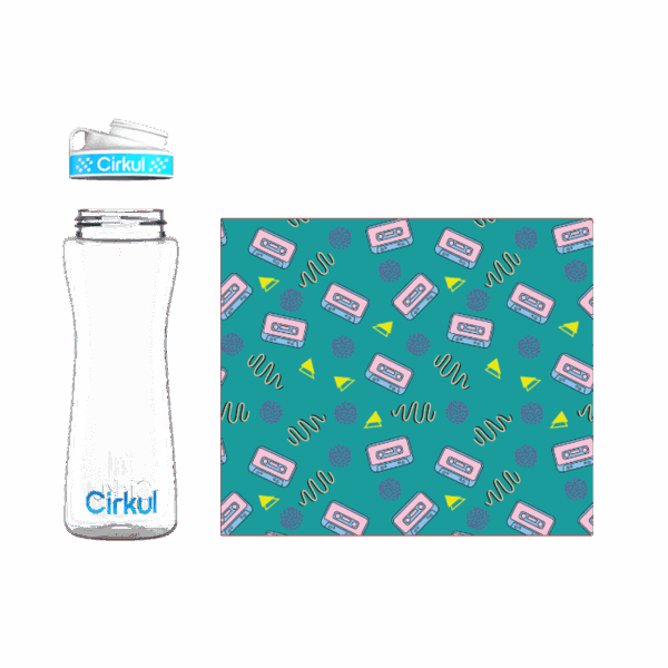 Custom 22oz. Plastic Bottle & Comfort Grip Lid