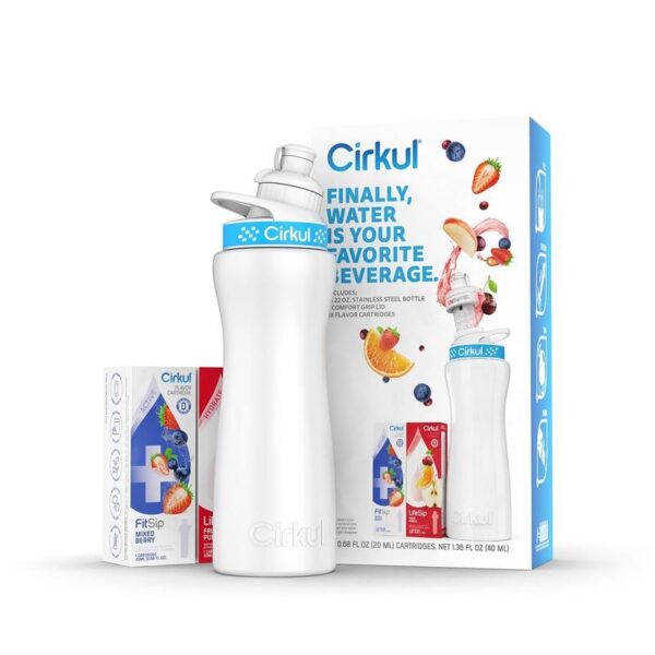 Starter Kit: 22oz. Stainless Steel Bottle. Lid. & 2 Cartridges - Image 2