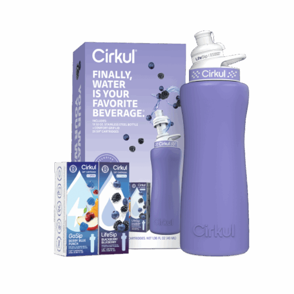 32oz. Matte Periwinkle Stainless Steel Bottle Starter Kit