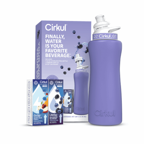 32oz. Matte Periwinkle Stainless Steel Bottle Starter Kit - Image 4